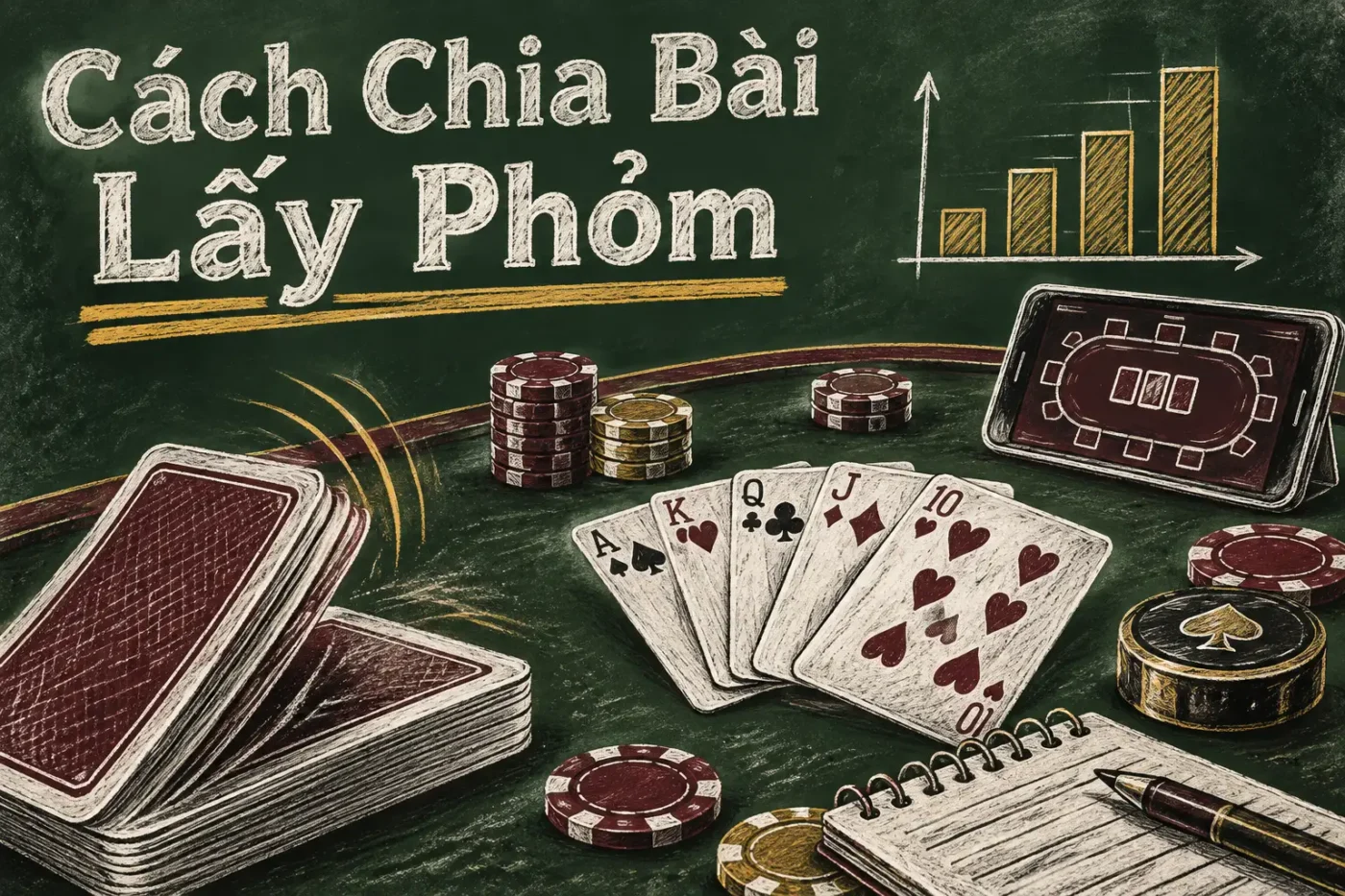 Phỏm là một trò chơi bài có nguồn gốc từ miền Bắc Việt Nam - Cách Chia Bài Lấy Phỏm