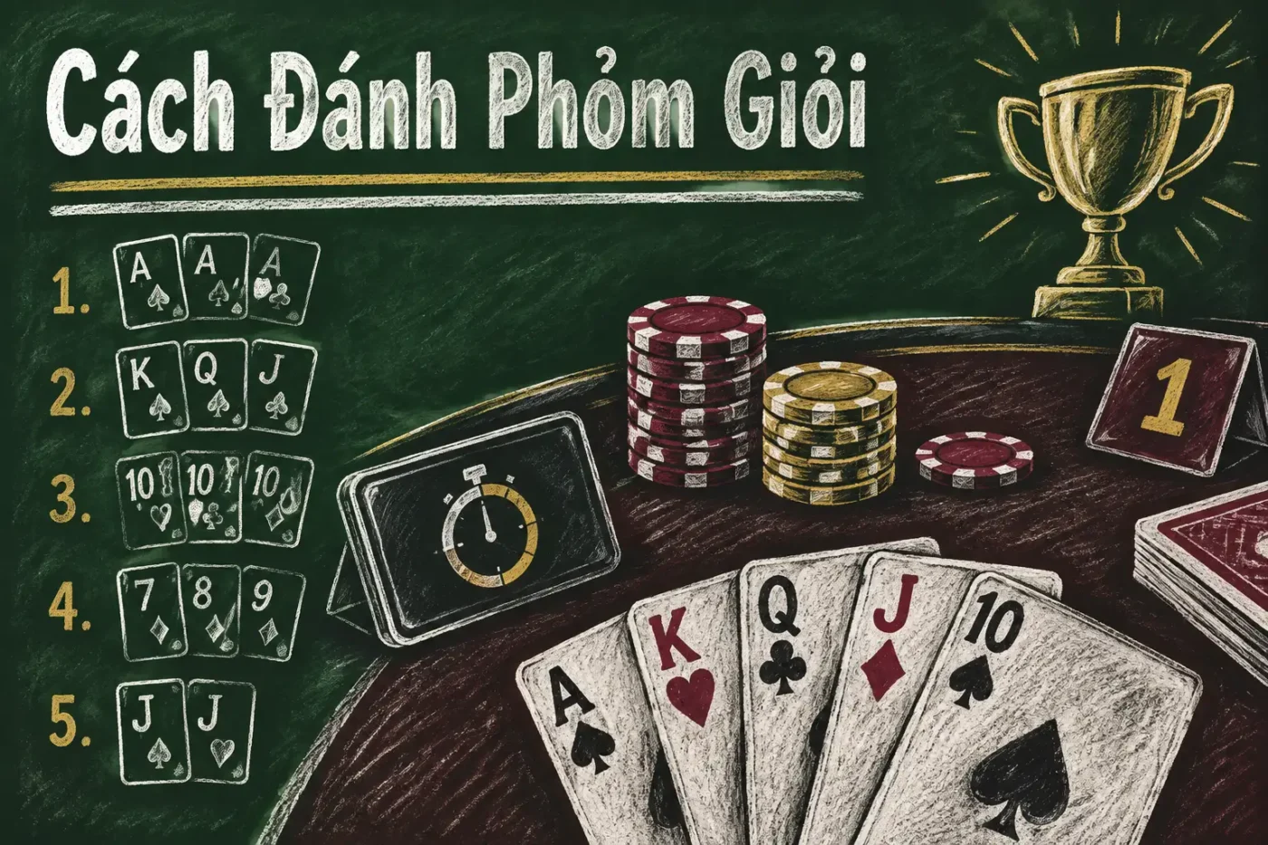 trở thành một người chơi phỏm giỏi, việc đầu tiên là bạn cần phải nắm vững luật chơi - Cách Đánh Phỏm Giỏi