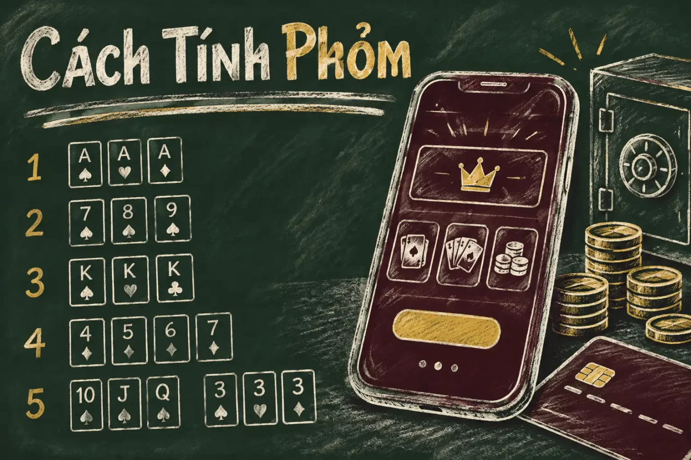 Phỏm là một trò chơi bài phổ biến ở Việt Nam - Cách Tính Phỏm