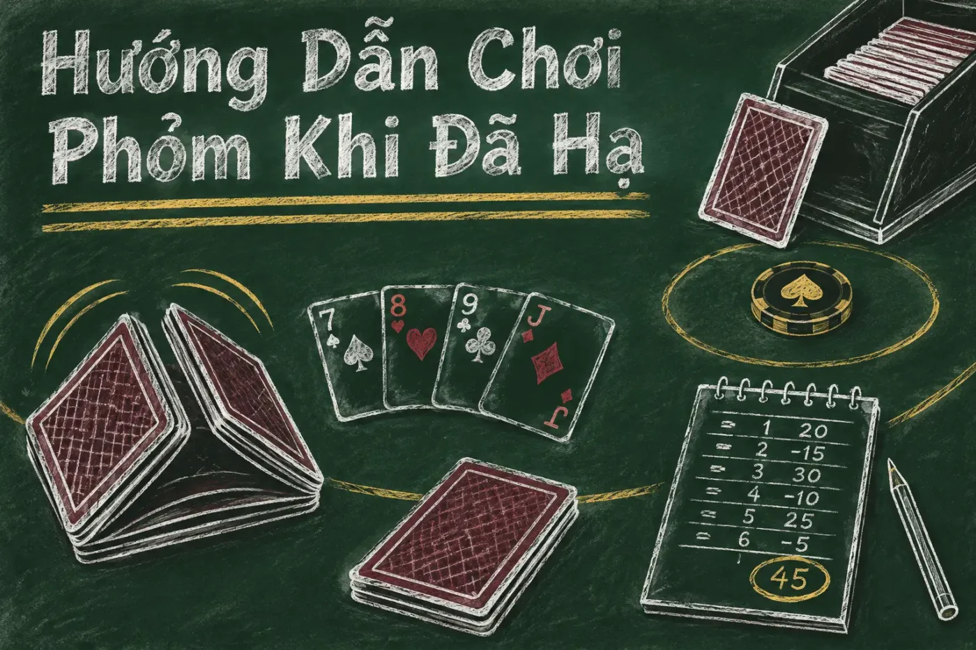 bắt đầu, chúng ta cần hiểu rõ về cách phân loại bài phỏm - Hướng Dẫn Chơi Phỏm Khi Đã Hạ Bài